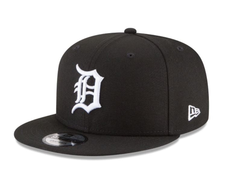 Detroit Tigers Black White Snapback