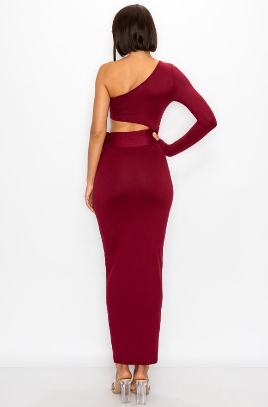 One Shoulder Maxi Dress 11633 (FINAL SALE)