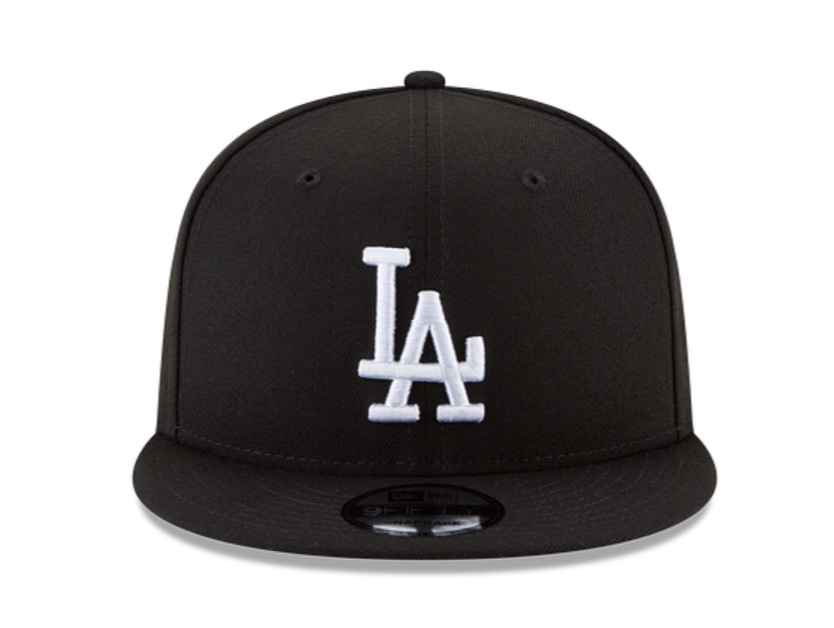 LA Dodgers Black White Snapback