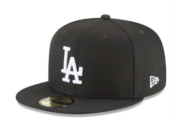 LA Dodgers Black White Snapback