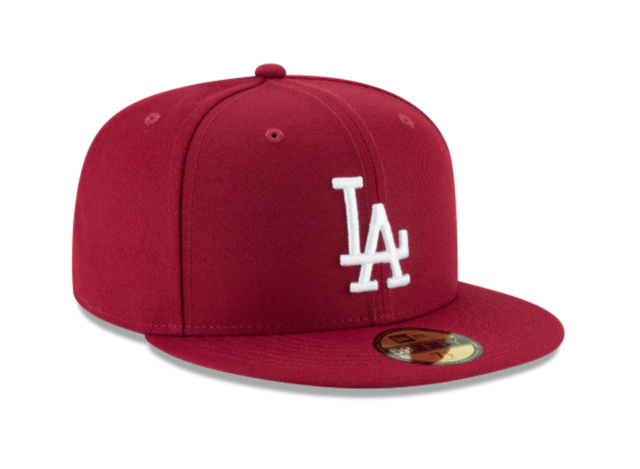 LA Dodgers Burgundy Fitted Cap