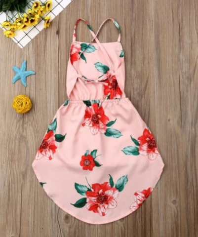 Toddler Flower Halter  Dress