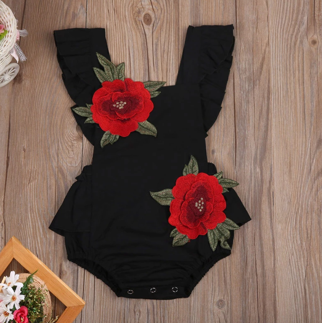 Flower Halter Top Onesie (FINAL SALE)