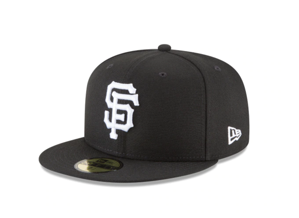 SF Giants Black & White Fitted Youth Cap