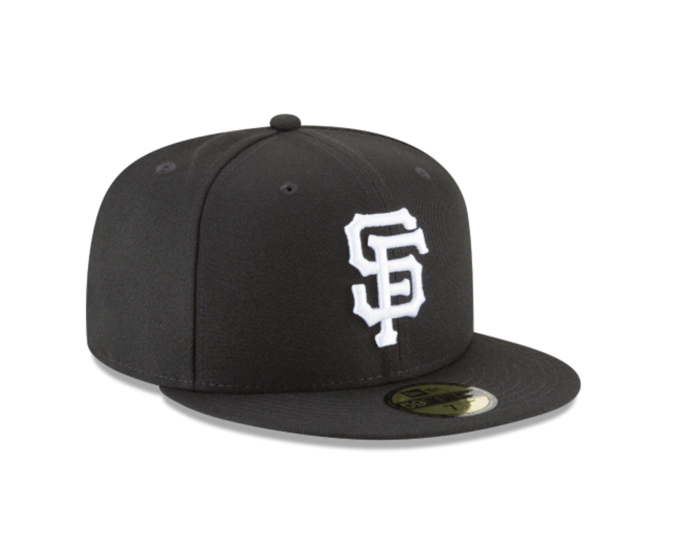 SF Giants Black & White Fitted Youth Cap