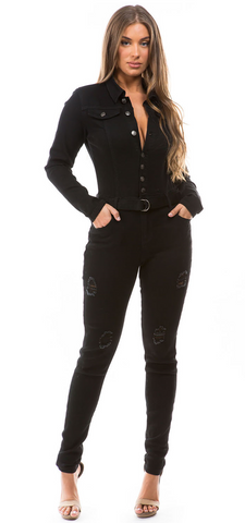 Distressed Denim Jumper SL 3331 (FINAL SALE)