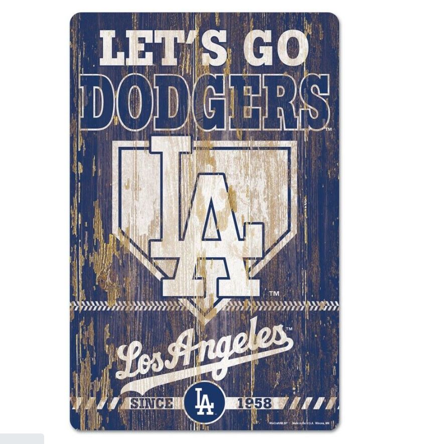 LA Dodgers Wooden Fan Cave Sign