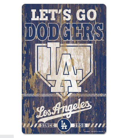 LA Dodgers Wooden Fan Cave Sign