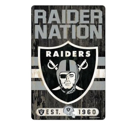 LV Raiders Wooden Fan Cave Sign