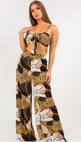 Leopard Chain Print Set 5305 ( FINAL SALE )