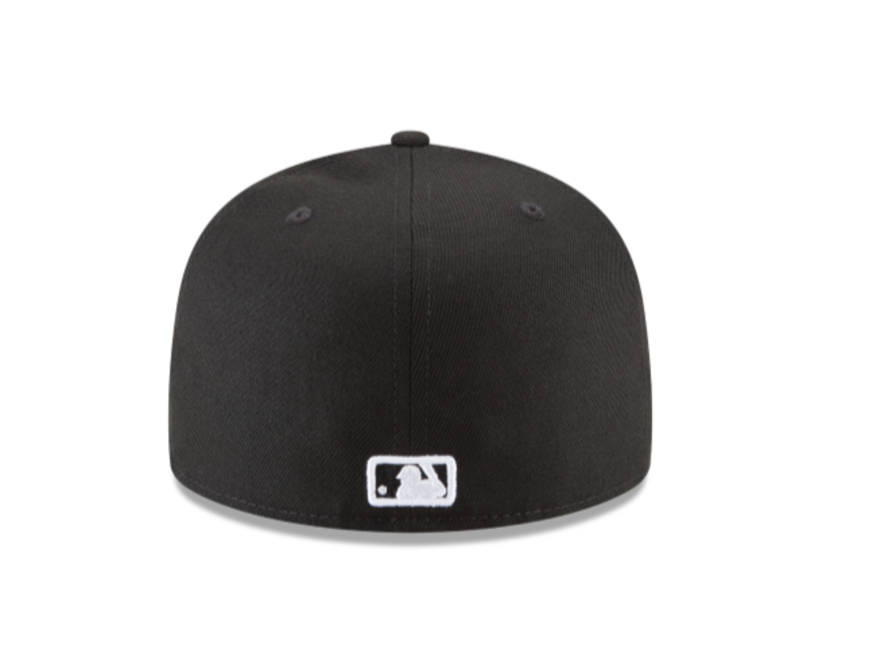Washington Nationals Black White Fitted Cap