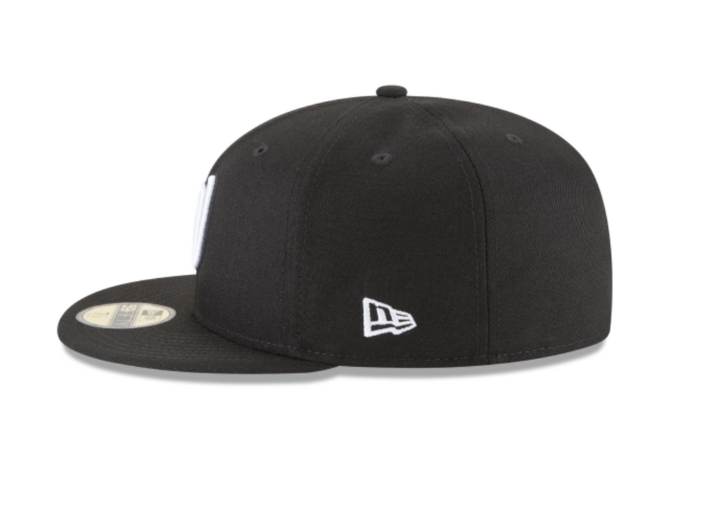 Washington Nationals Black White Fitted Cap