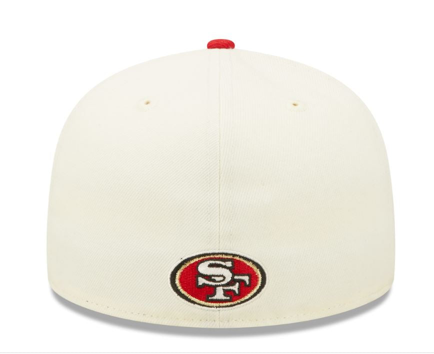 SF 49ers New Era Cream/Scarlet Sideline '22 Fitted Cap