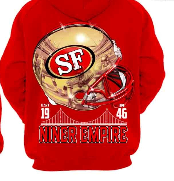 Niner Empire Helmet Hoody Red / X-Large Niner Empire Helmet Hoody Red / X-Large