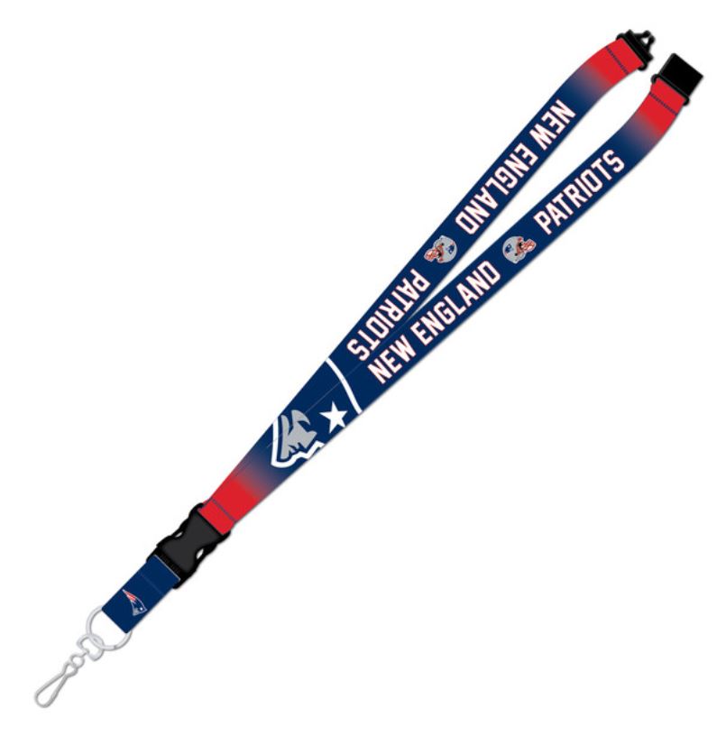 NE Patriots Long Lanyard Key Ring