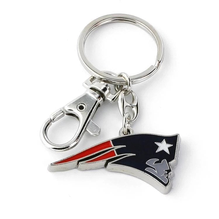 NE Patriots Team Emblem Keychain
