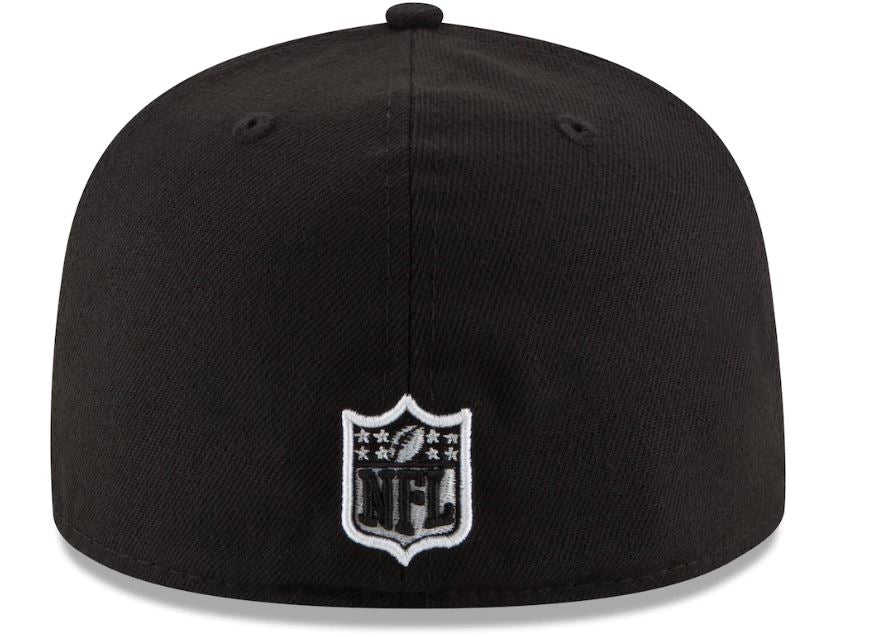 LV Raiders League Black White Fitted Cap