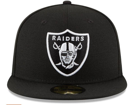 LV Raiders League Black White Fitted Cap