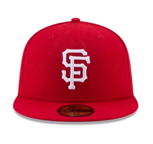 SF Giants Basic Scarlet White Fitted Cap