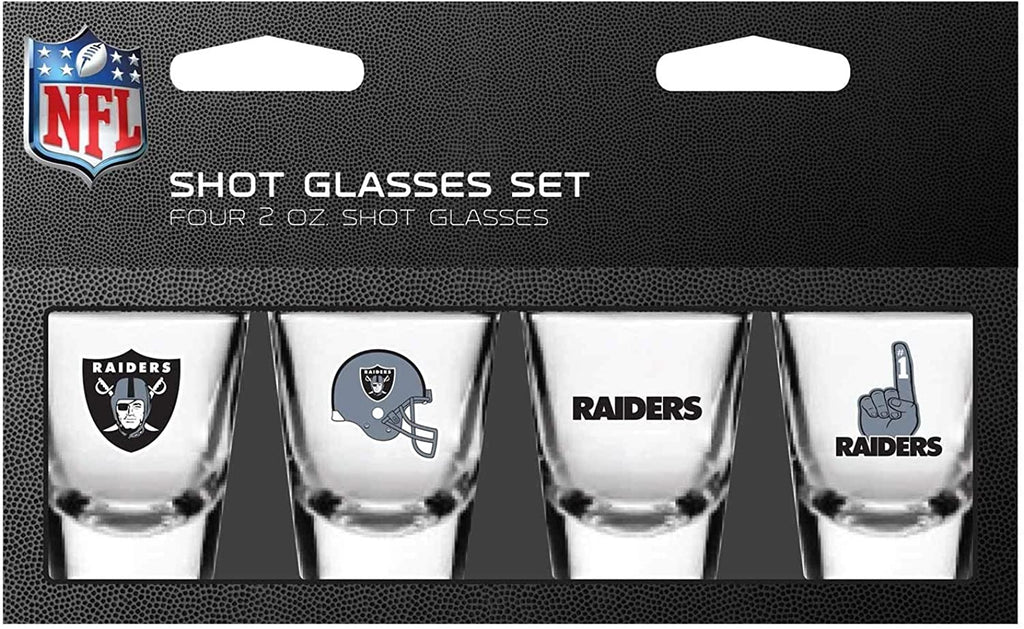 LV Raiders Shot Glasses 4 Pieces