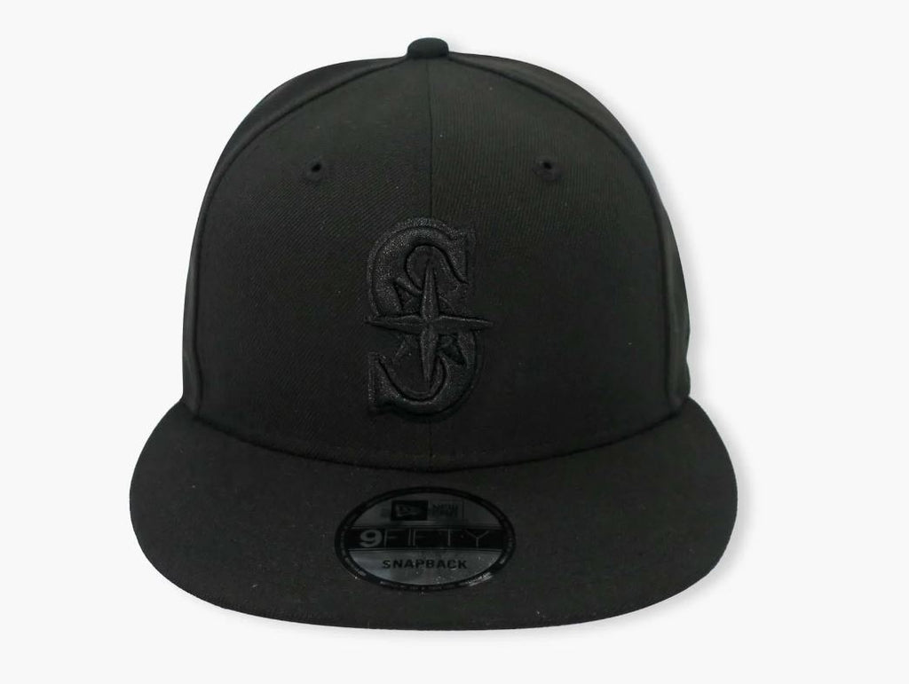 Seattle Mariners Basic Black on Black Snapback