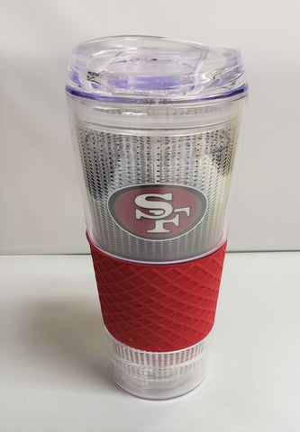 SF 49ers Ultra Tumbler Clear/Red 24oz