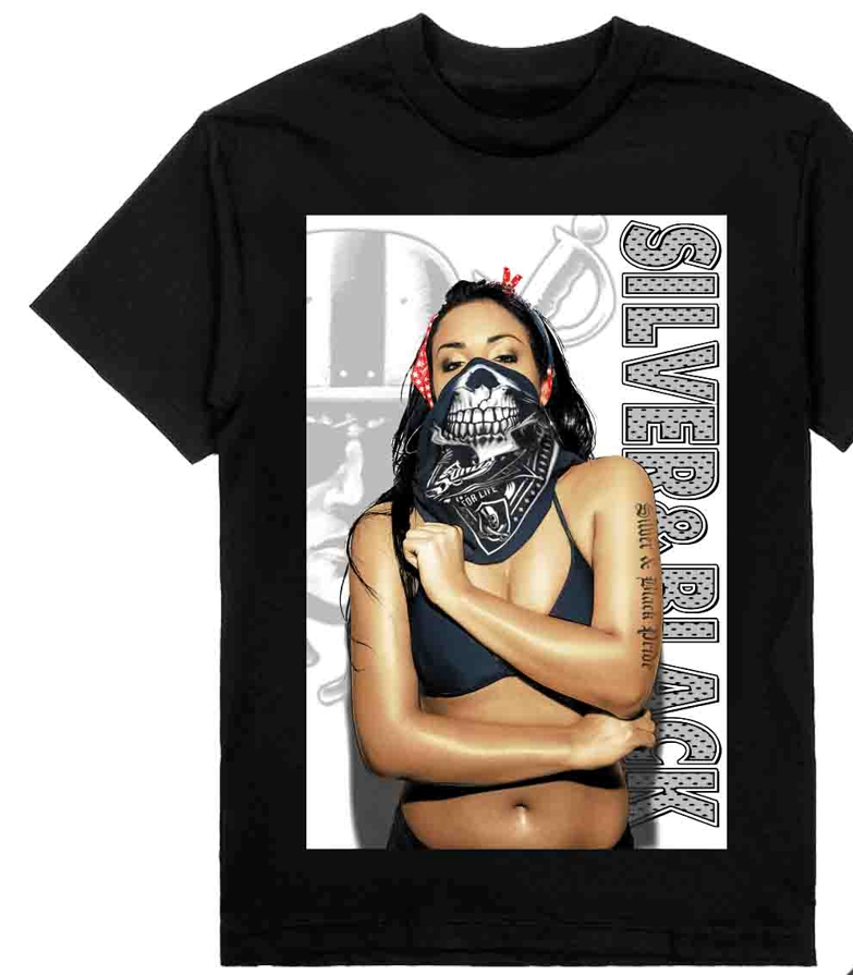 Silver & Black Girl Tee