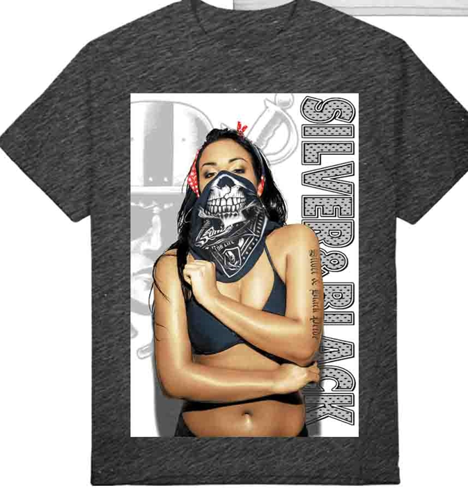Silver & Black Girl Tee