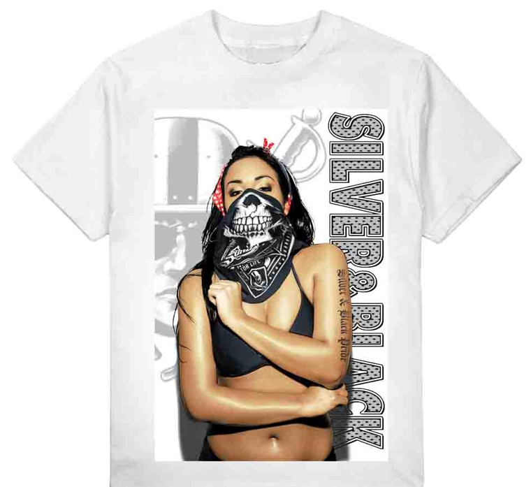 Silver & Black Girl Tee
