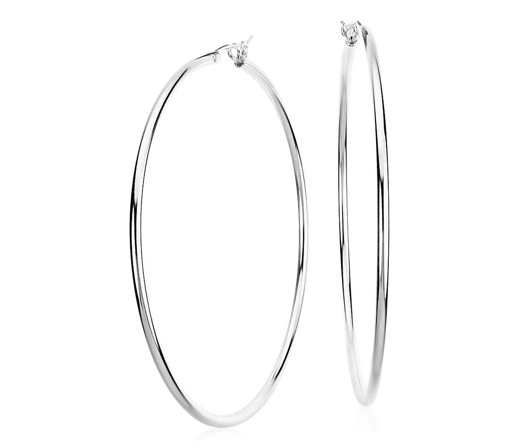 Solid 3 Pair Hoop Earrings 2.5"
