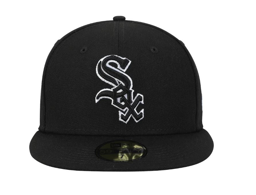 Chicago White Sox New Era B-Dub 59FIFTY Fitted Hat - Black 7 1/2