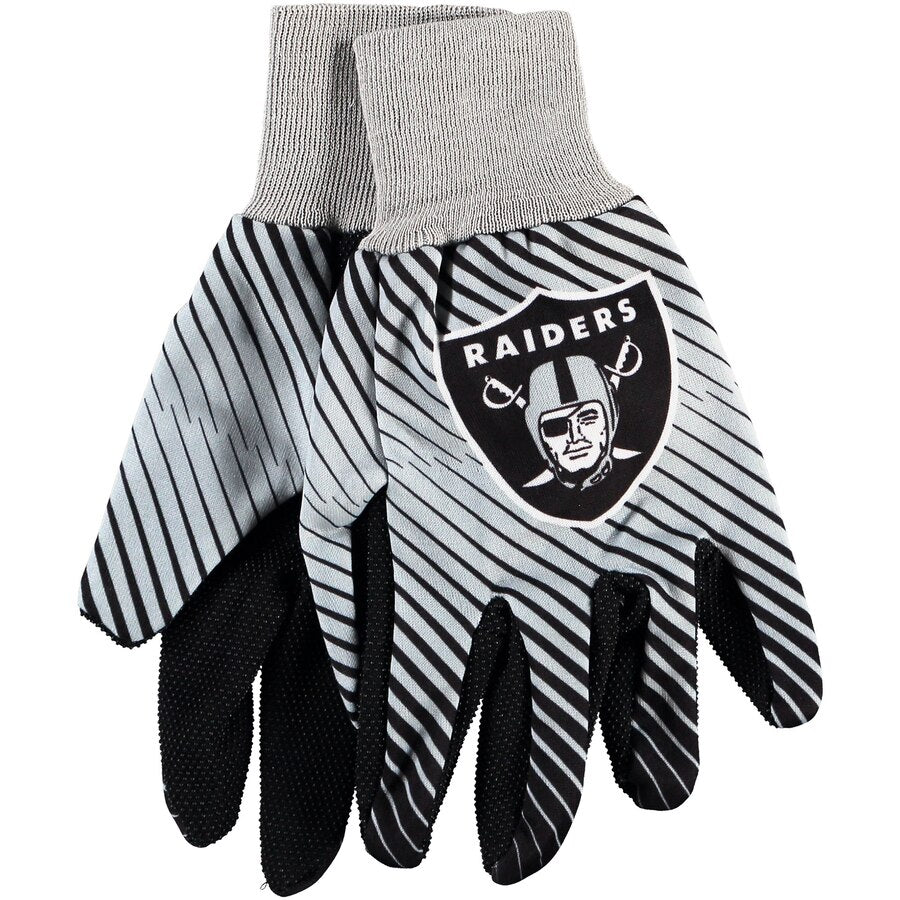 LV Raiders NFL Team Utility Gloves Stripes