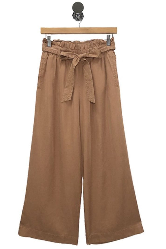 Tencel Waist Tie Wide Leg Pants Cesttoi 6020