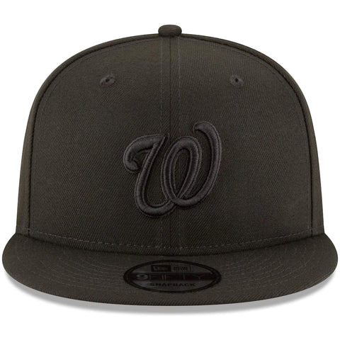 Washington Nationals Black & Black Snapback