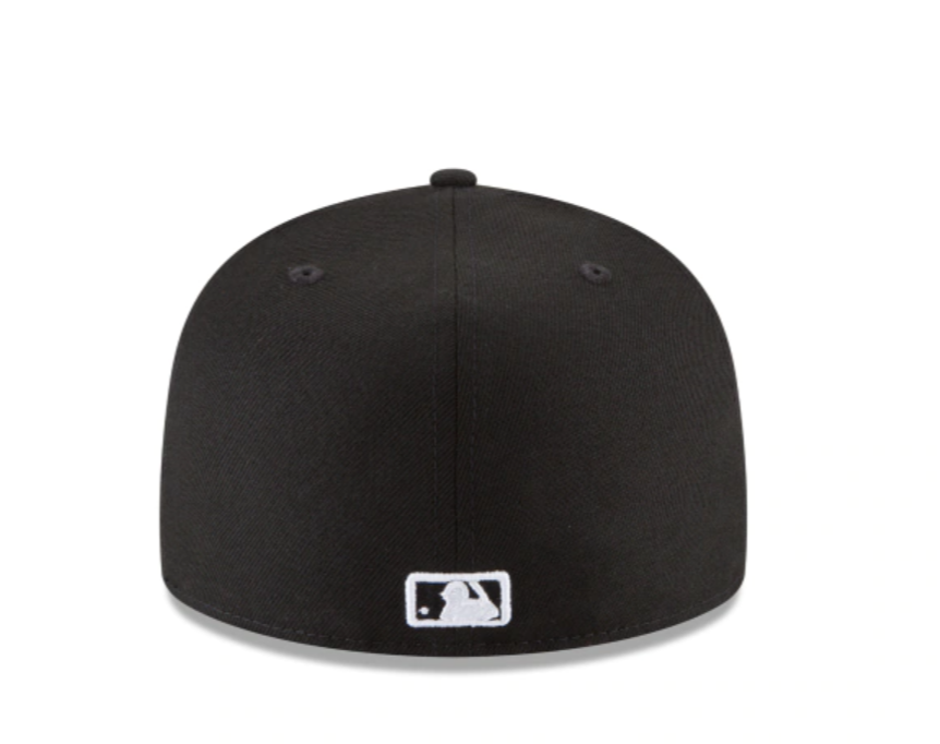 Detroit Tigers Black White Fitted Cap