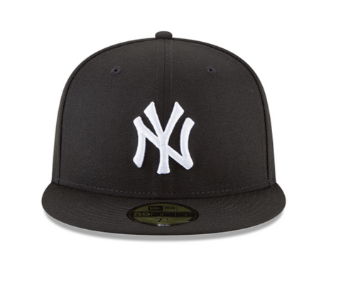 NY Yankees Black White Fitted Cap