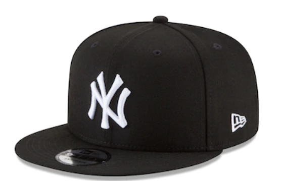 NY Yankees Black White Snapback